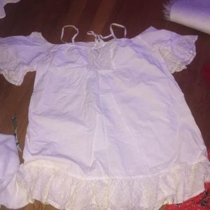 White beach cover up